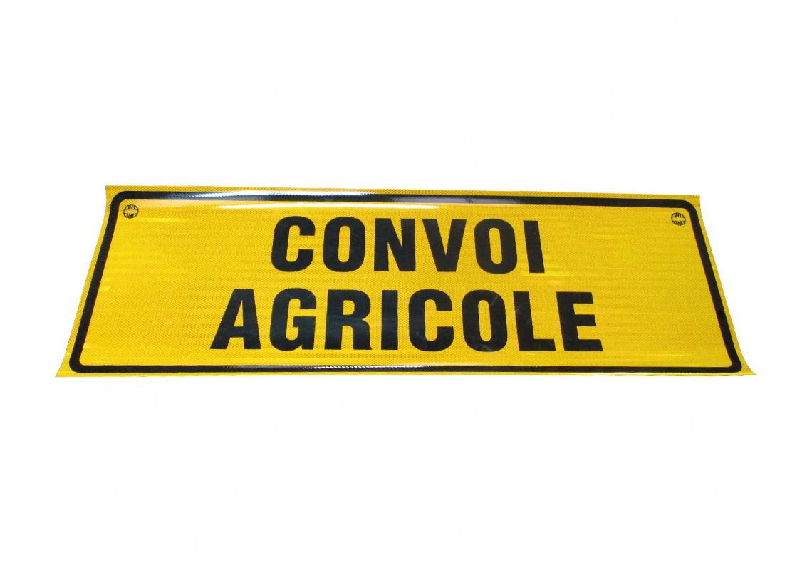 PANNEAU EN ALUMINIUM MARQUAGE CONVOI EXCEPTIONNEL AVEC FILM MICROPRISMATIQUE CLASSE B 1200x400x2mm